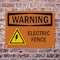 Signmission Electric Fence With Symbol OSHA Warning Sign, Plastic, 10in W x 7in L, 2PK OS-2PACK-WS-P-710-L-12088 - alternate 2